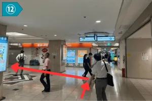 御堂筋線梅田駅からスマプロまでのアクセス12